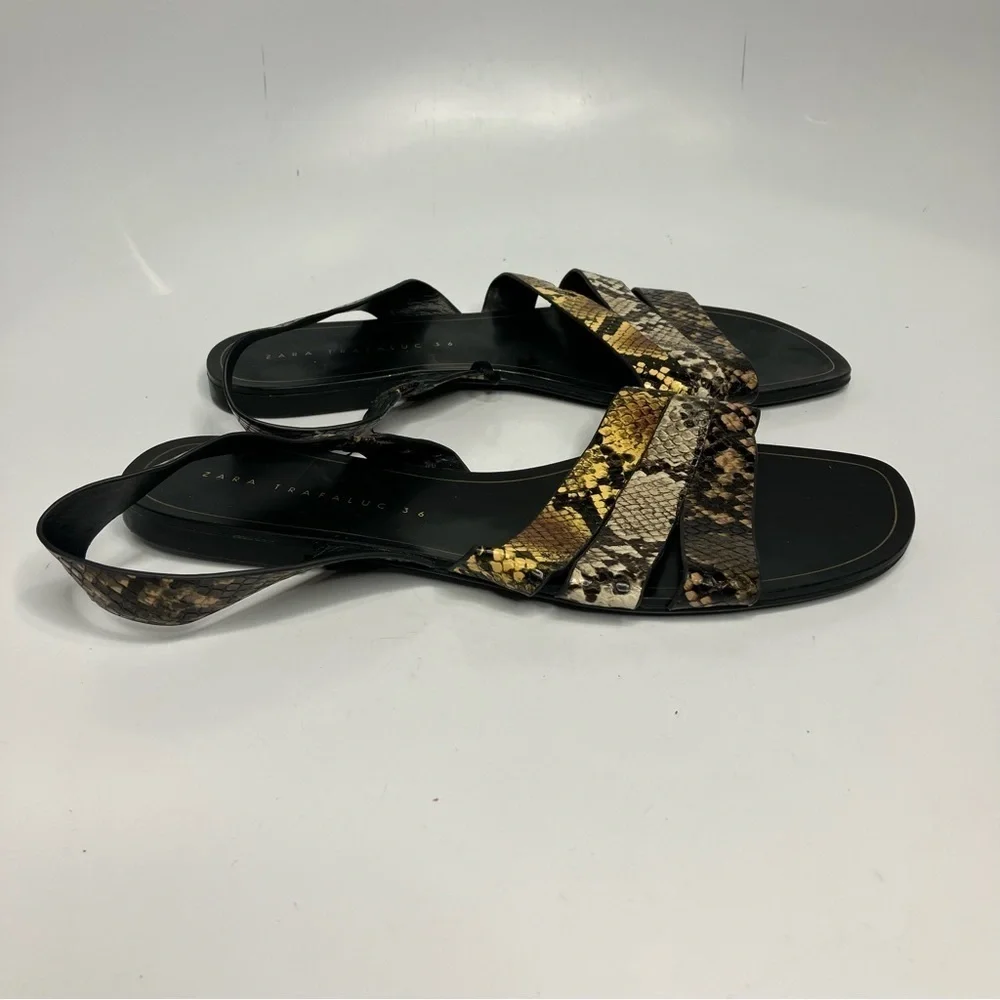Zara snake skin Strappy Sandals‎ size 36 - Picture 2 of 8